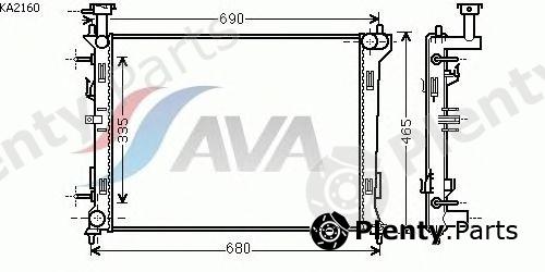  AVA QUALITY COOLING part KA2160 Radiator, engine cooling