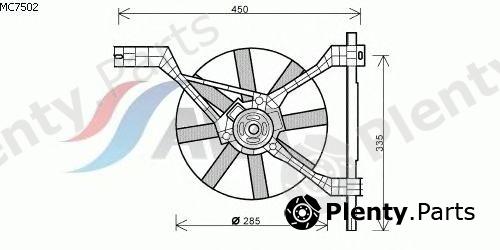  AVA QUALITY COOLING part MC7502 Fan, radiator