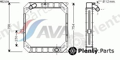  AVA QUALITY COOLING part ME2104 Radiator, engine cooling