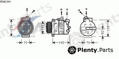  AVA QUALITY COOLING part MSAK344 Compressor, air conditioning