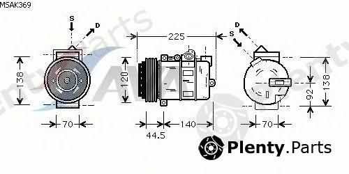  AVA QUALITY COOLING part MSAK369 Compressor, air conditioning