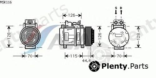  AVA QUALITY COOLING part MSK116 Compressor, air conditioning