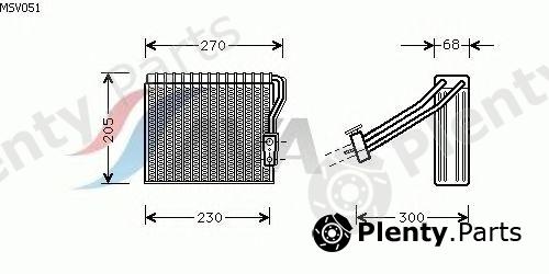  AVA QUALITY COOLING part MSV051 Evaporator, air conditioning