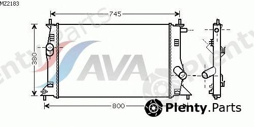  AVA QUALITY COOLING part MZ2183 Radiator, engine cooling
