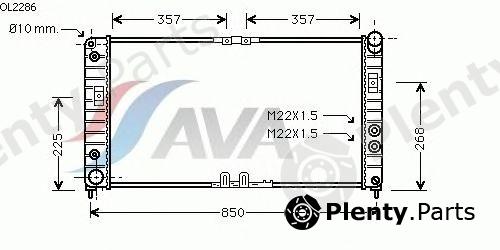  AVA QUALITY COOLING part OL2286 Radiator, engine cooling