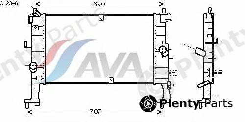  AVA QUALITY COOLING part OL2346 Radiator, engine cooling