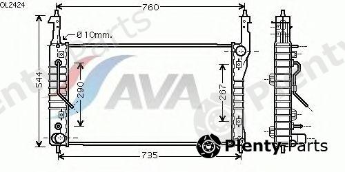  AVA QUALITY COOLING part OL2424 Radiator, engine cooling