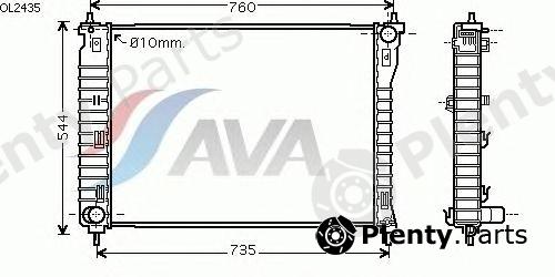  AVA QUALITY COOLING part OL2435 Radiator, engine cooling
