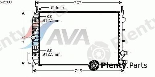  AVA QUALITY COOLING part OLA2388 Radiator, engine cooling