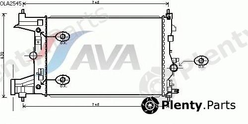  AVA QUALITY COOLING part OLA2545 Radiator, engine cooling