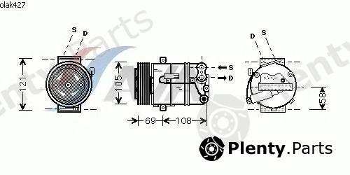  AVA QUALITY COOLING part OLAK427 Compressor, air conditioning