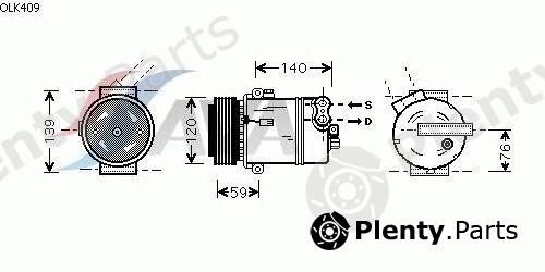  AVA QUALITY COOLING part OLK409 Compressor, air conditioning