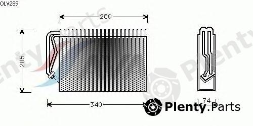  AVA QUALITY COOLING part OLV289 Evaporator, air conditioning