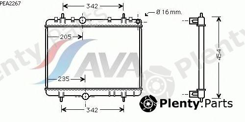  AVA QUALITY COOLING part PEA2267 Radiator, engine cooling
