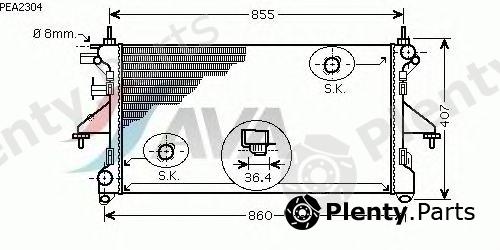  AVA QUALITY COOLING part PEA2304 Radiator, engine cooling