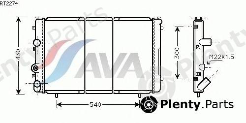  AVA QUALITY COOLING part RT2274 Radiator, engine cooling