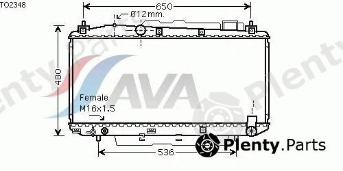  AVA QUALITY COOLING part TO2348 Radiator, engine cooling