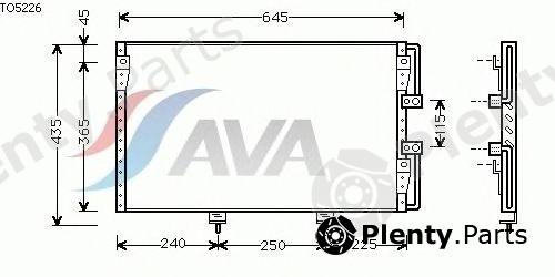  AVA QUALITY COOLING part TO5226 Condenser, air conditioning