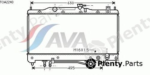  AVA QUALITY COOLING part TOA2240 Radiator, engine cooling