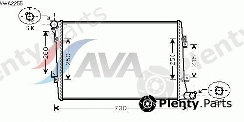  AVA QUALITY COOLING part VWA2255 Radiator, engine cooling