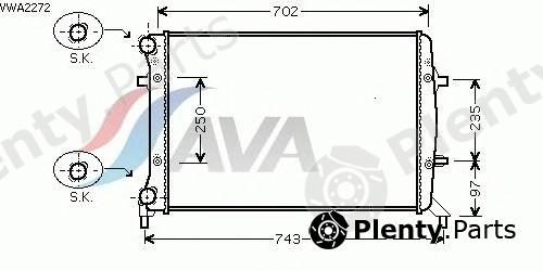  AVA QUALITY COOLING part VWA2272 Radiator, engine cooling