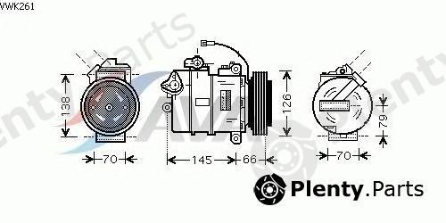  AVA QUALITY COOLING part VWK261 Compressor, air conditioning