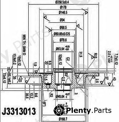  NIPPARTS part J3313013 Brake Disc