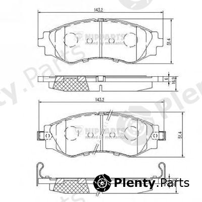  NIPPARTS part J3600910 Brake Pad Set, disc brake
