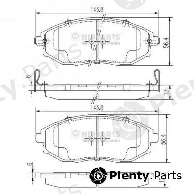  NIPPARTS part J3600912 Brake Pad Set, disc brake