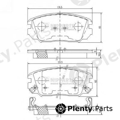  NIPPARTS part N3600543 Brake Pad Set, disc brake