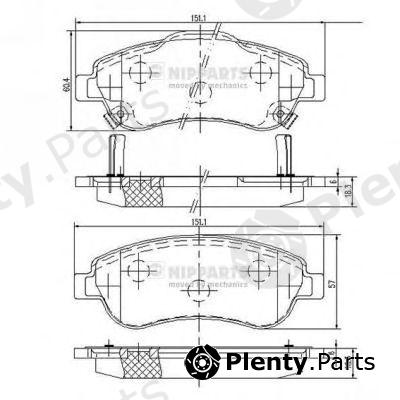  NIPPARTS part N3604066 Brake Pad Set, disc brake