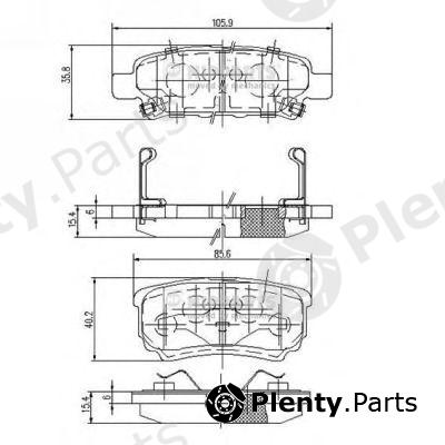  NIPPARTS part N3615015 Brake Pad Set, disc brake