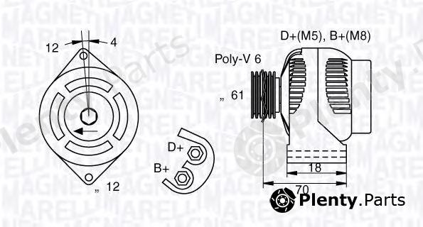  MAGNETI MARELLI part 063377005010 Alternator