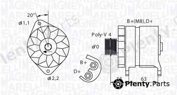  MAGNETI MARELLI part 063321395010 Alternator