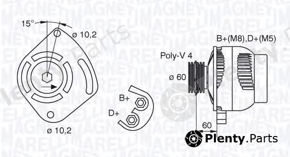  MAGNETI MARELLI part 063321605010 Alternator