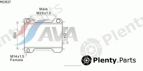  AVA QUALITY COOLING part MS3537 Oil Cooler, engine oil