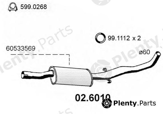  ASSO part 02.6010 (026010) Middle Silencer