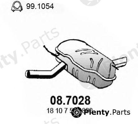  ASSO part 08.7028 (087028) End Silencer