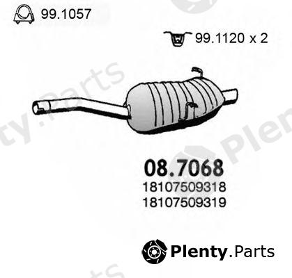  ASSO part 08.7068 (087068) End Silencer