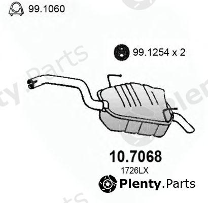  ASSO part 10.7068 (107068) End Silencer