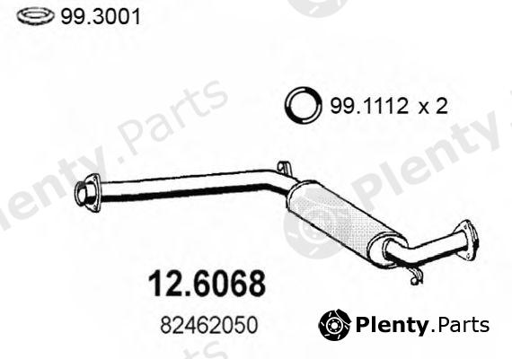  ASSO part 12.6068 (126068) Middle Silencer