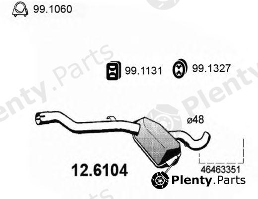  ASSO part 12.6104 (126104) Middle Silencer
