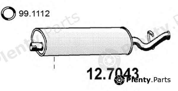  ASSO part 12.7043 (127043) End Silencer