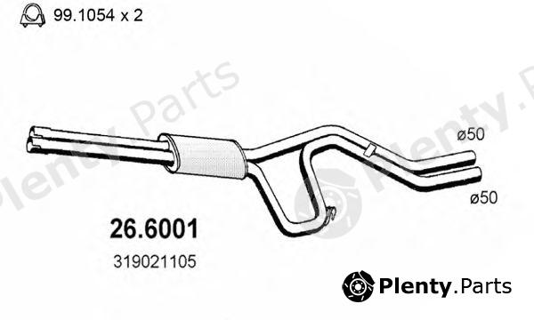  ASSO part 26.6001 (266001) Middle Silencer