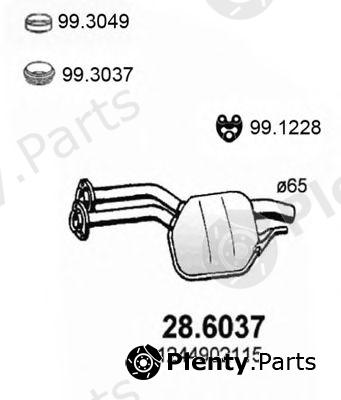  ASSO part 28.6037 (286037) Middle Silencer