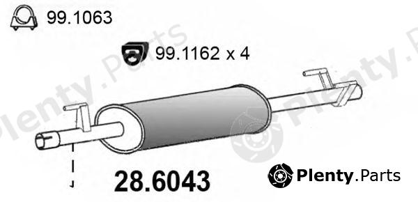  ASSO part 28.6043 (286043) Middle Silencer