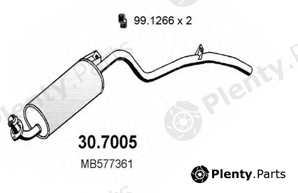 ASSO part 30.7005 (307005) End Silencer