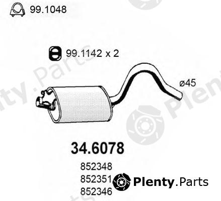  ASSO part 34.6078 (346078) Middle Silencer