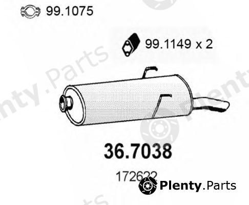  ASSO part 36.7038 (367038) End Silencer