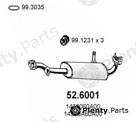  ASSO part 52.6001 (526001) Middle Silencer